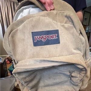 Jansport Tan Corduroy Backpack